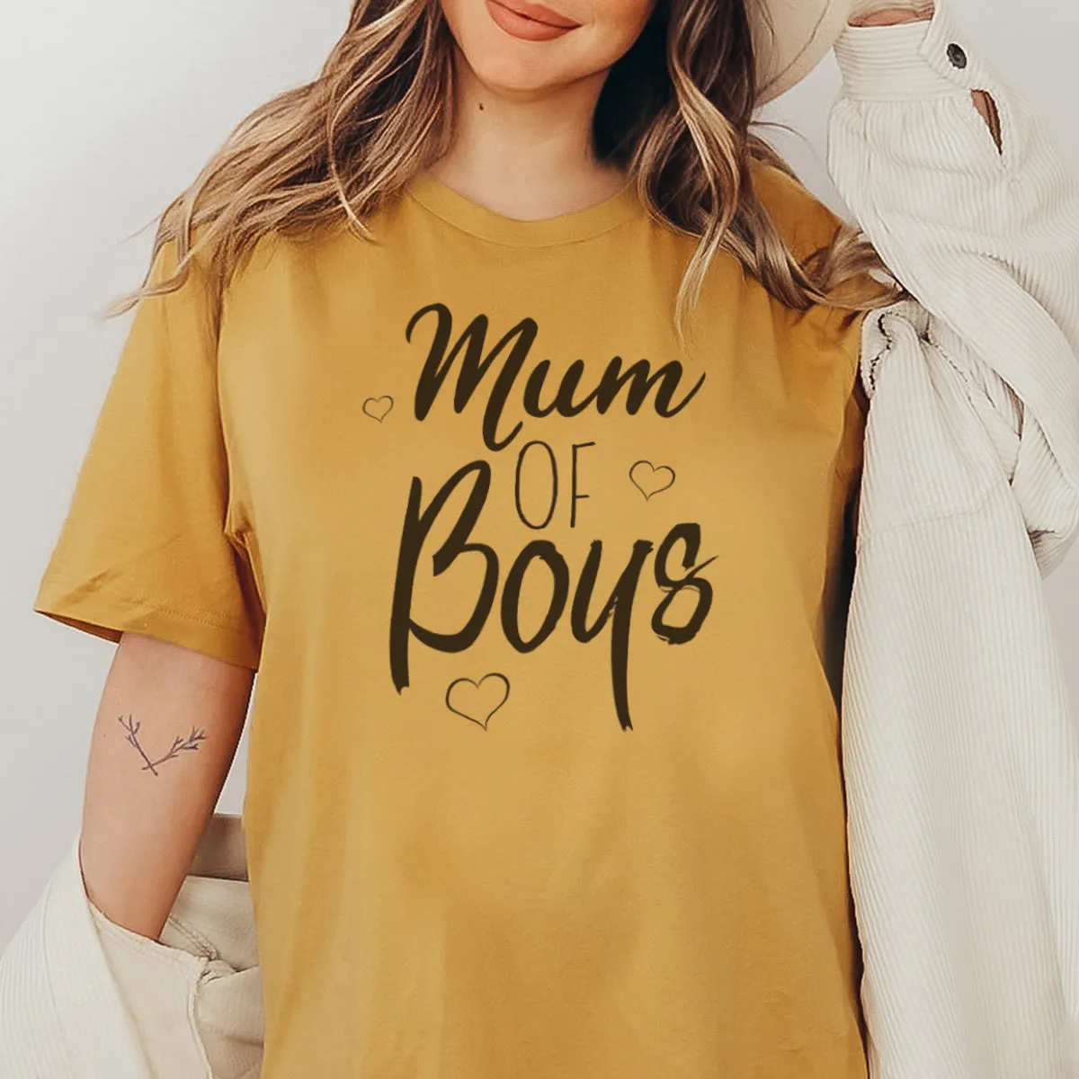 Mum Of Boys - Womens T-shirt - Mum T-Shirt