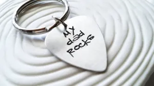 My Dad Rocks | Guitar Pick Keychain