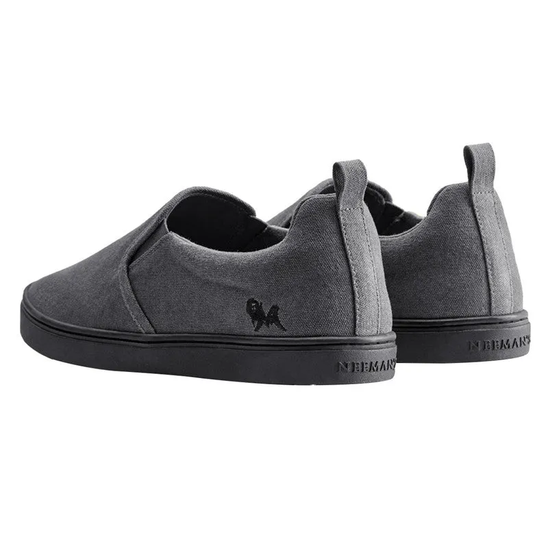 Neeman's Classic Slip-On Shoes for Men | Pebble Grey | Organic Cotton | Comfortable & Light-Weight