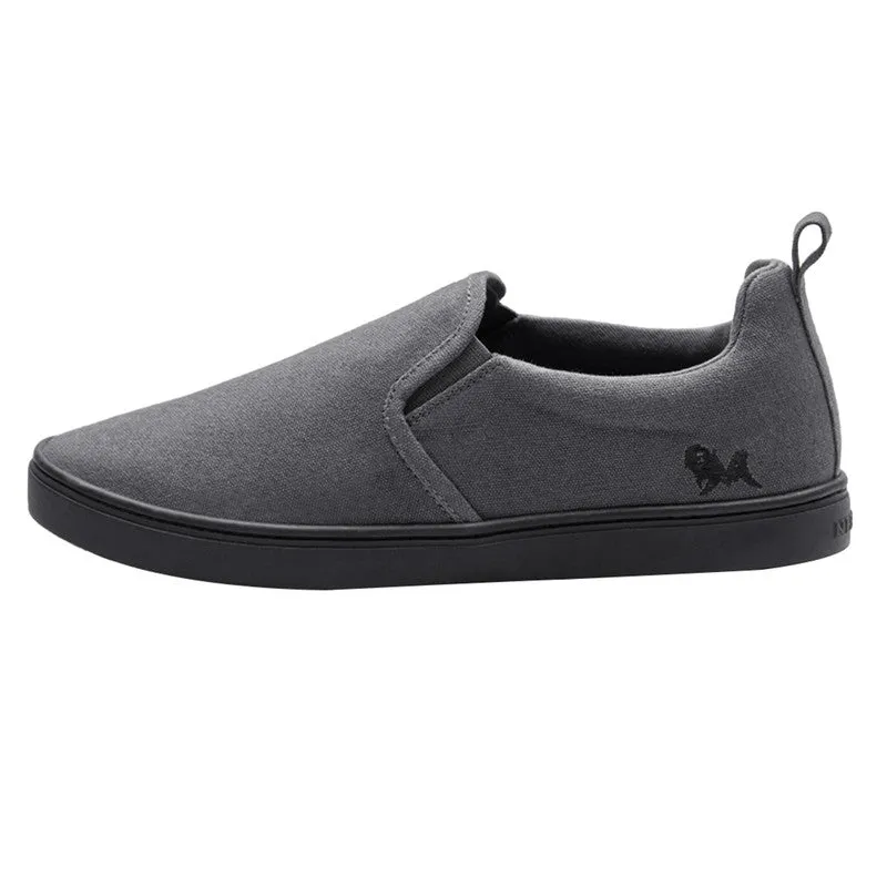 Neeman's Classic Slip-On Shoes for Men | Pebble Grey | Organic Cotton | Comfortable & Light-Weight