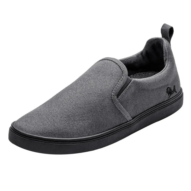 Neeman's Classic Slip-On Shoes for Men | Pebble Grey | Organic Cotton | Comfortable & Light-Weight