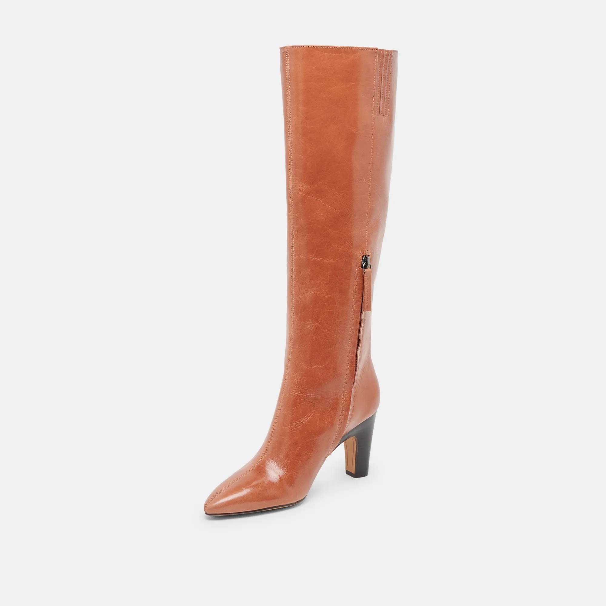 NELAS WIDE CALF BOOTS COGNAC LEATHER