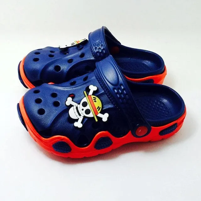 New Children Boys Summer Beach Sandals Spongebob Batman Hero One Piece Superman Garden EVA Clogs