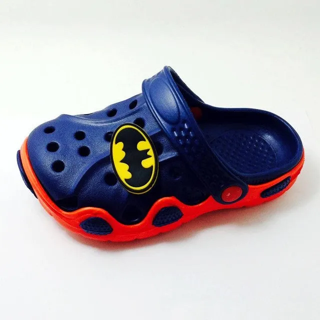 New Children Boys Summer Beach Sandals Spongebob Batman Hero One Piece Superman Garden EVA Clogs