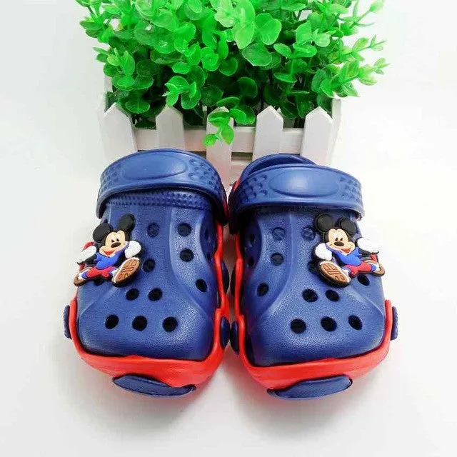 New Children Boys Summer Beach Sandals Spongebob Batman Hero One Piece Superman Garden EVA Clogs