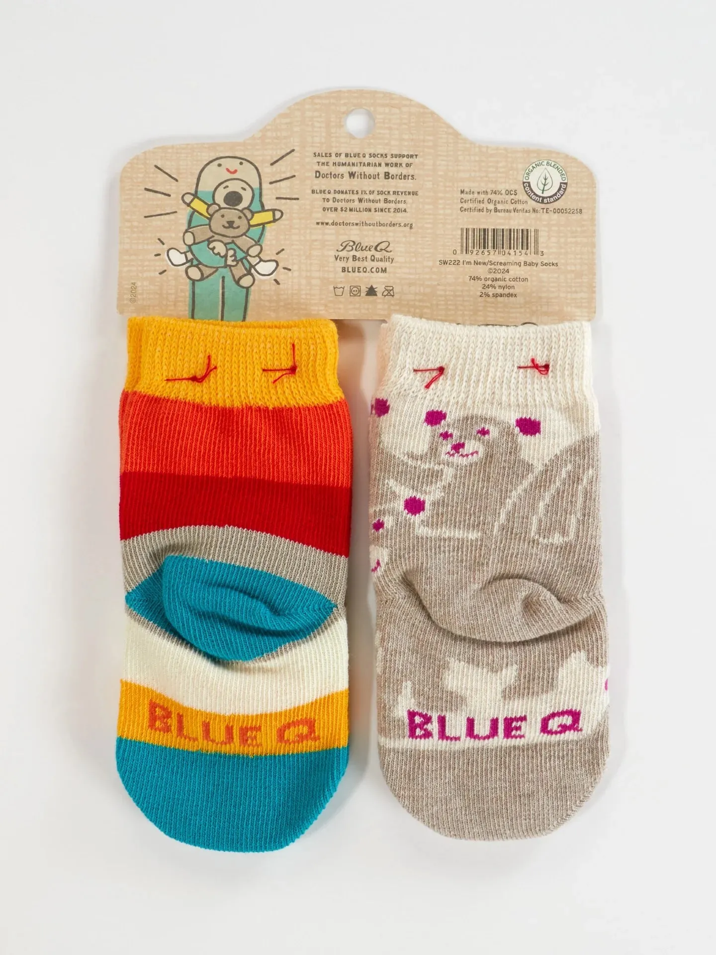 New Here/ Tried Screaming??? 2 Pack Kids/Baby Socks (Age 0-12 months)