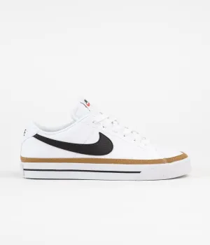 Nike Court Legacy Shoes - White / Black - Desert Ochre