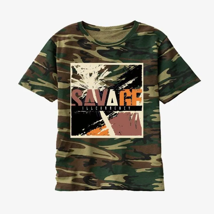 Nike Dunk Low ‘Crazy Camo’ Multi Camo Camo T-Shirt (Savage Illcurrency)