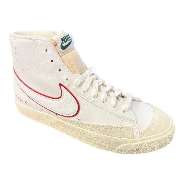 Nike scarpa sneaker da uomo Blazer Mid '77 DQ0796 100 bianco rosso