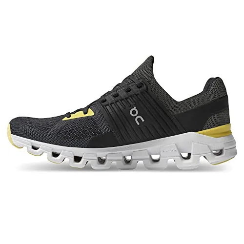 On Men's Cloudswift Sneakers, Magnet/Citron, Black, 7 Medium US