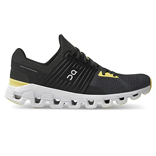 On Men's Cloudswift Sneakers, Magnet/Citron, Black, 7 Medium US