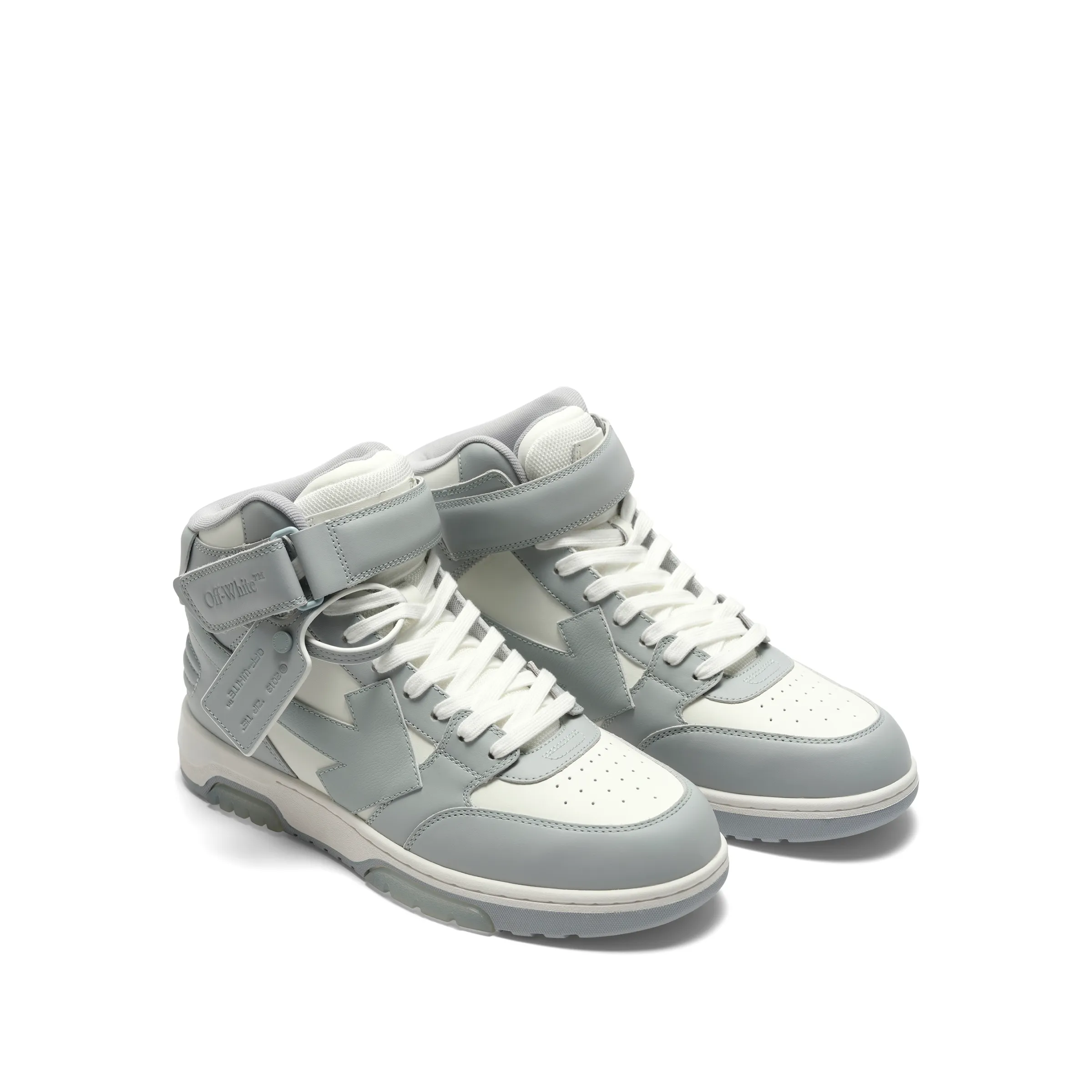 Out of Office Mid Top Leather Sneaker in White/Grey