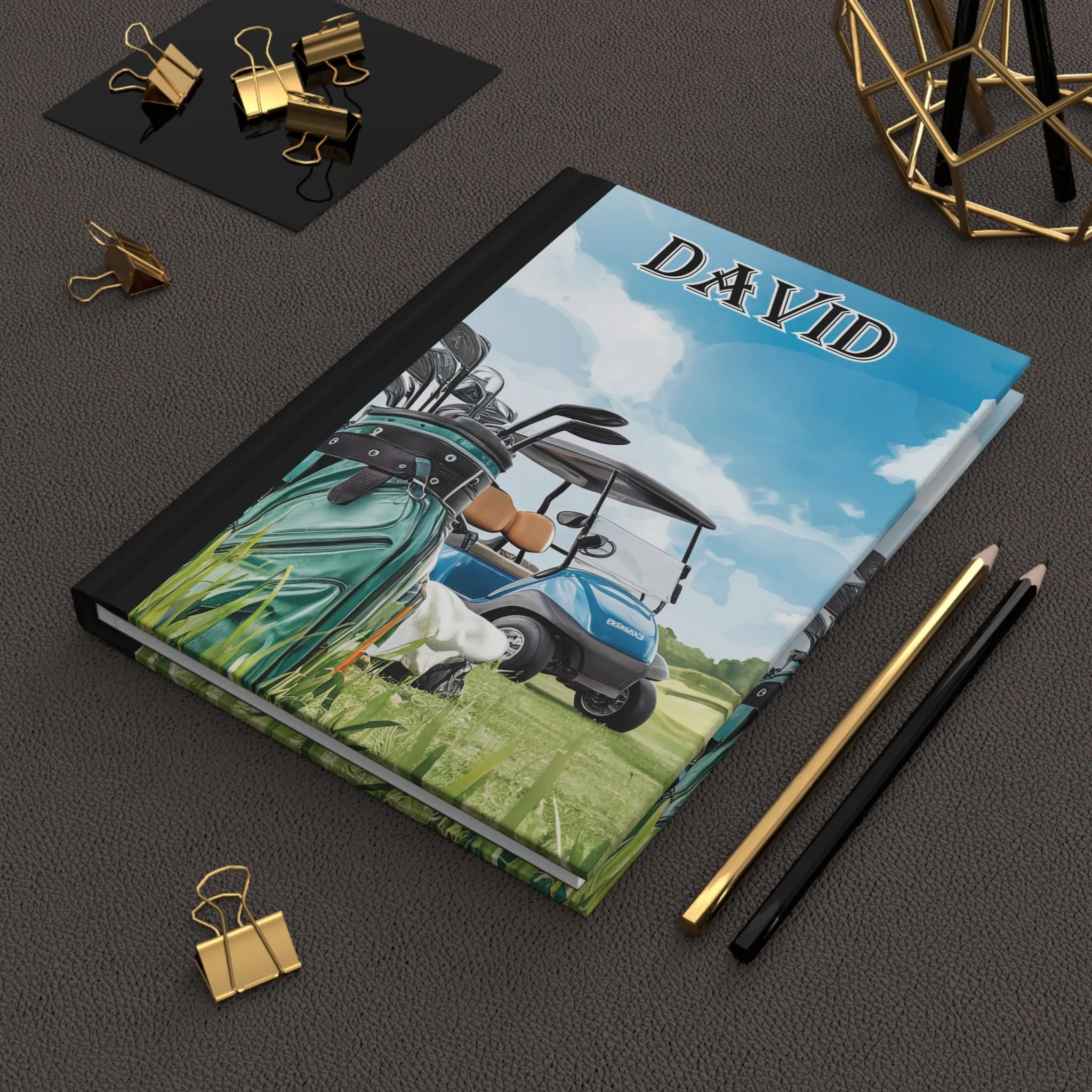 Personalised Hardcover Journal Matte, Golf, awd-1682