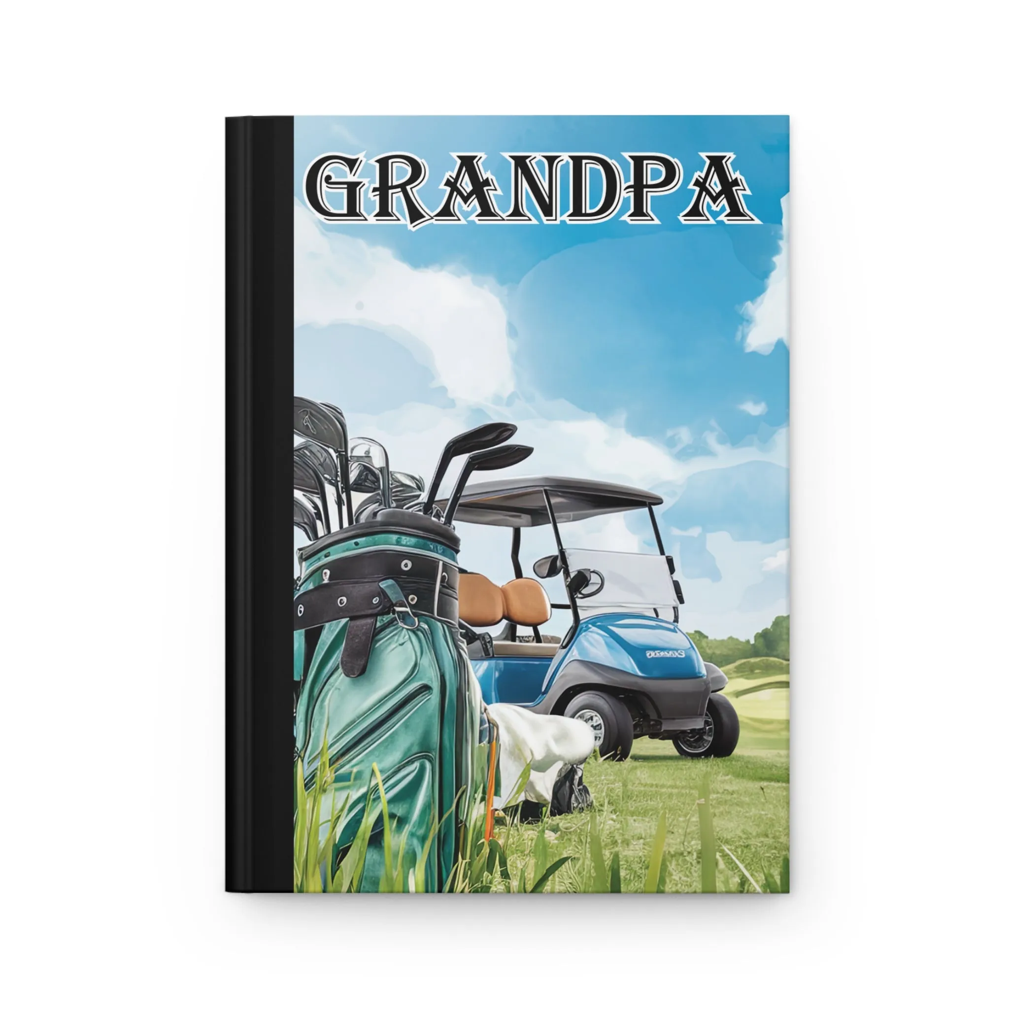 Personalised Hardcover Journal Matte, Golf, Grandpa, awd-1682