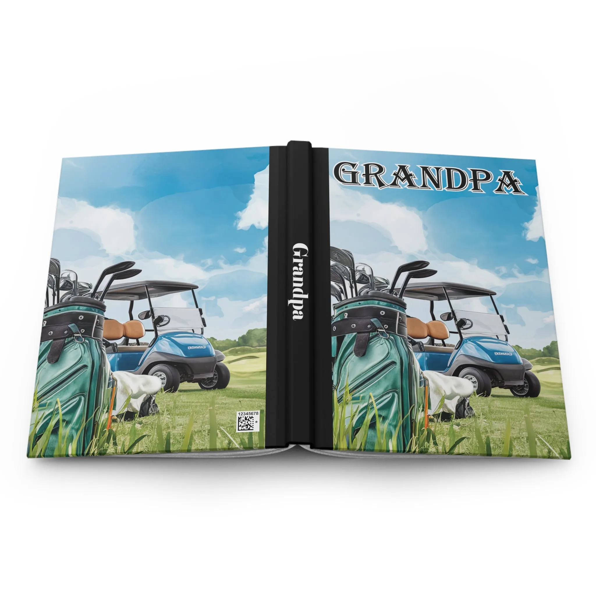 Personalised Hardcover Journal Matte, Golf, Grandpa, awd-1682