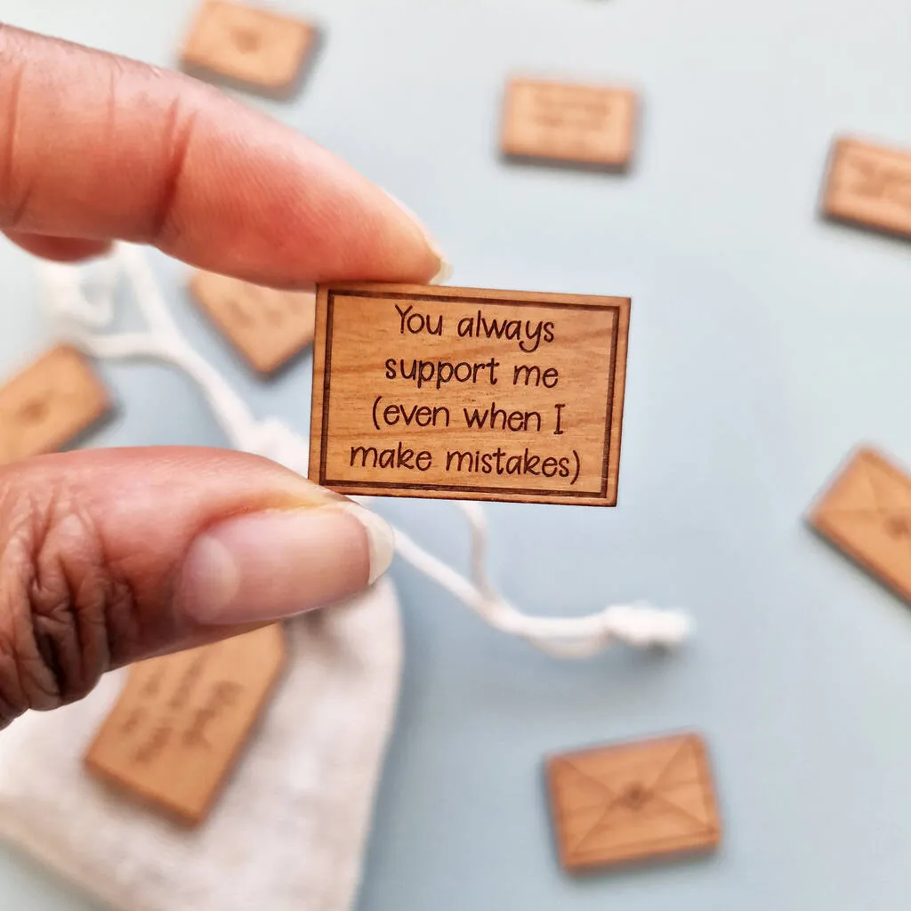 Personalised Wooden 'Reasons I Love You Dad' Tokens