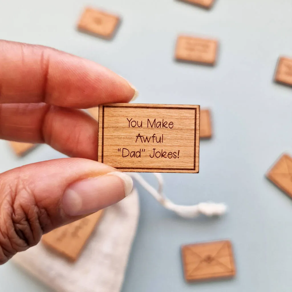 Personalised Wooden 'Reasons I Love You Dad' Tokens