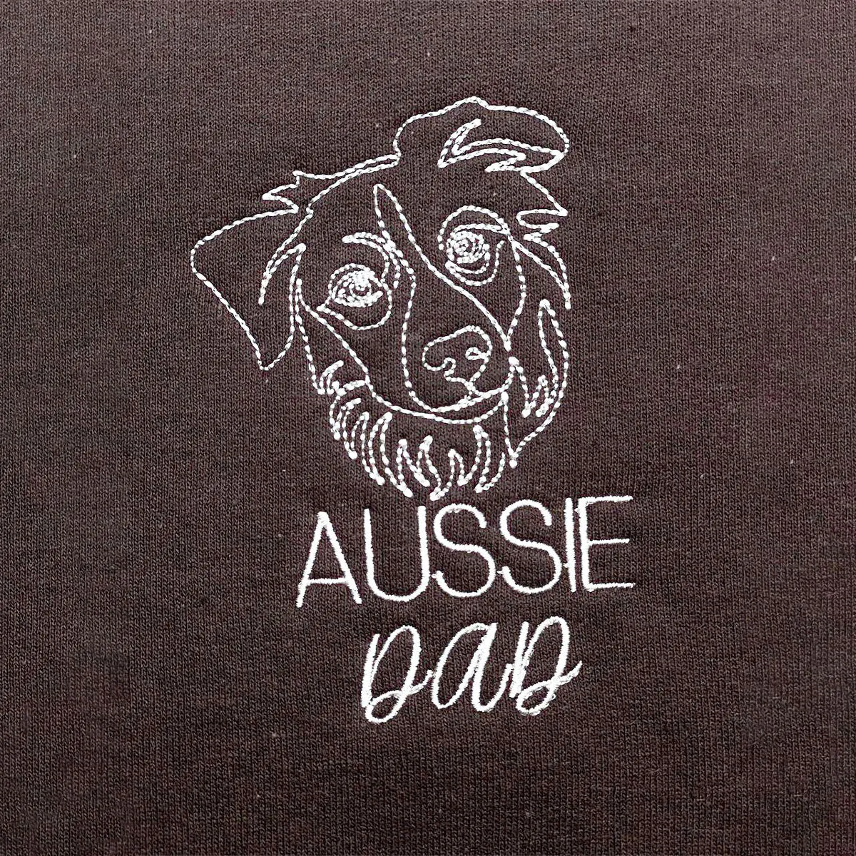 Personalized Australian Shepherd Dog Dad Embroidered Polo Shirt, Custom Polo Shirt with Dog Name, Best Gifts For Australian Shepherd Owners