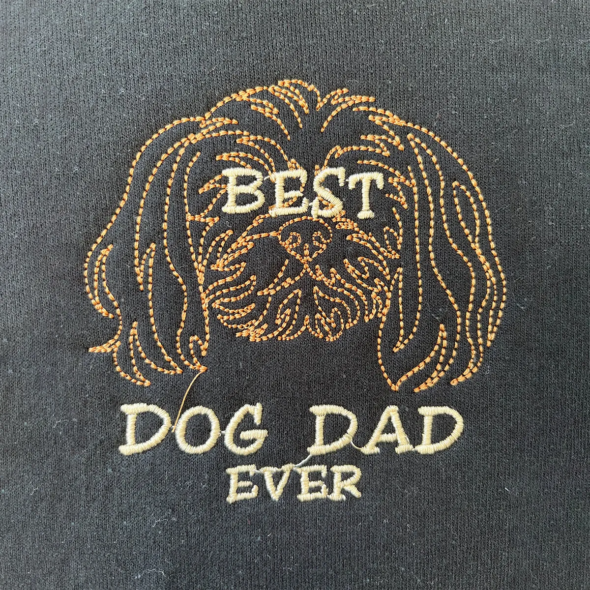 Personalized Best Shih Tzu Dog Dad Ever Embroidered Collar Shirt, Custom Shirt with Dog Name, Best Gifts For Shih Tzu Lovers