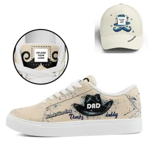 Personalized Combo Offer for Father's Day, Custom Comfortable Casual Shoes and Stylish Hat, Dad's Gift