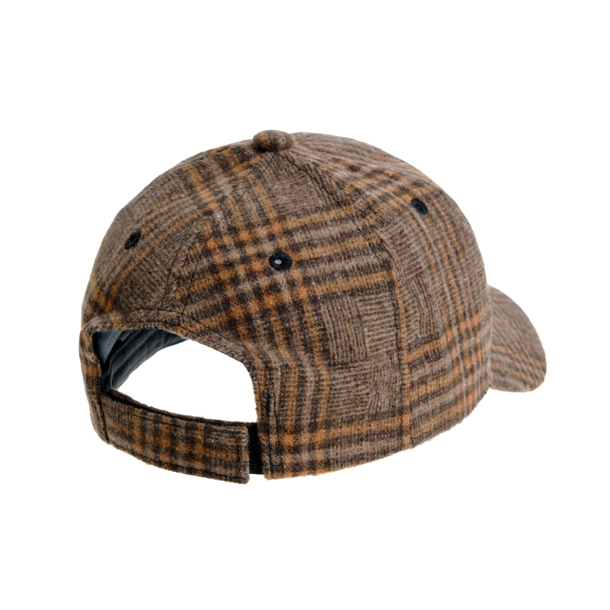 Plaid Checked Baseball Cap Winter Soft Outdoor Dad Hat YZ10098