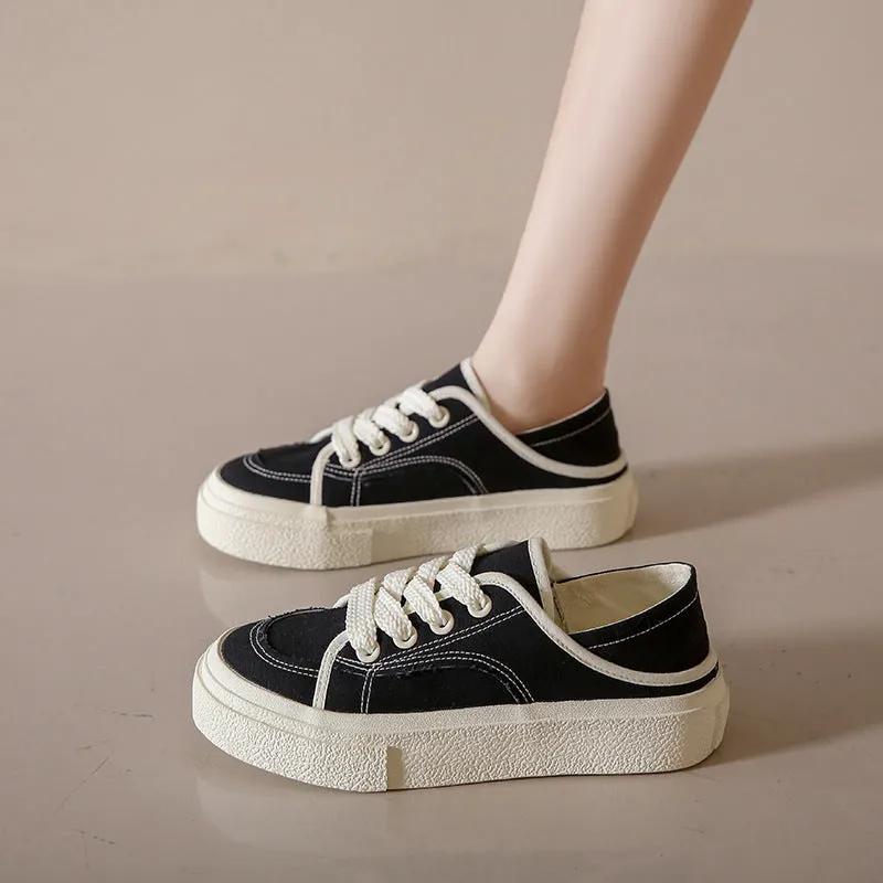 Pretty Beautiful Women's Korean Running Board Canvas Shoes