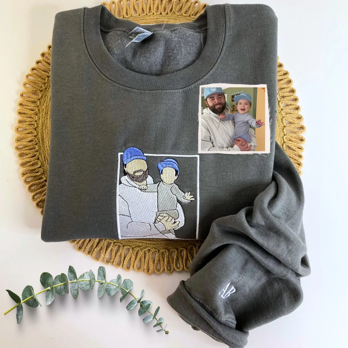 Proud Dad Essentials: Personalized Sweatshirt & Hat Gift Set