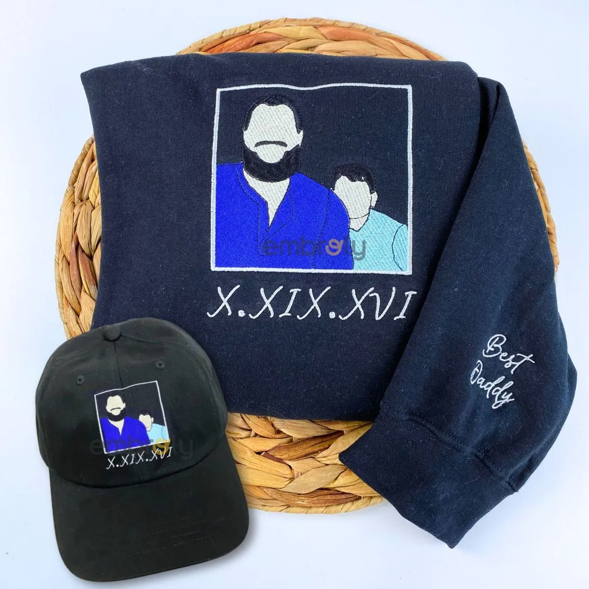 Proud Dad Essentials: Personalized Sweatshirt & Hat Gift Set