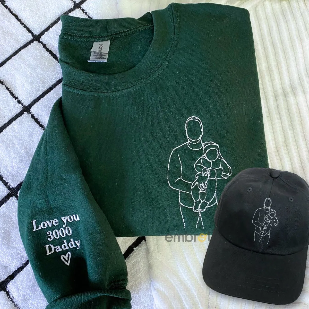 Proud Dad Essentials: Personalized Sweatshirt & Hat Gift Set