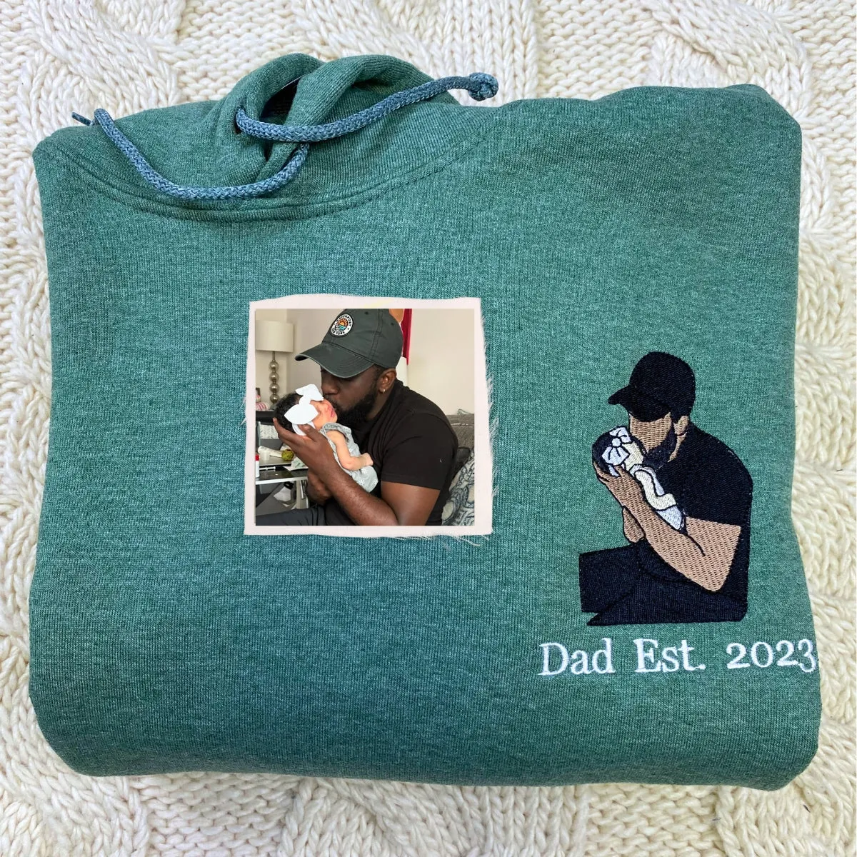 Proud Dad Essentials: Personalized Sweatshirt & Hat Gift Set