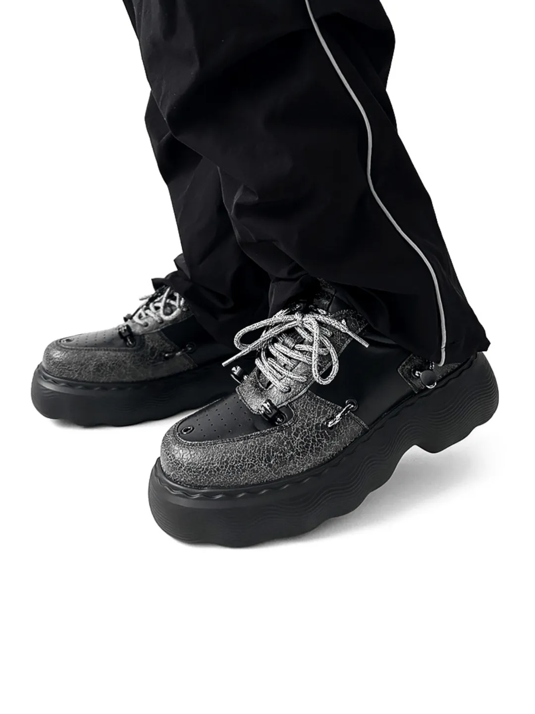 Punk Black Niche High Street Dad Shoes  na1125