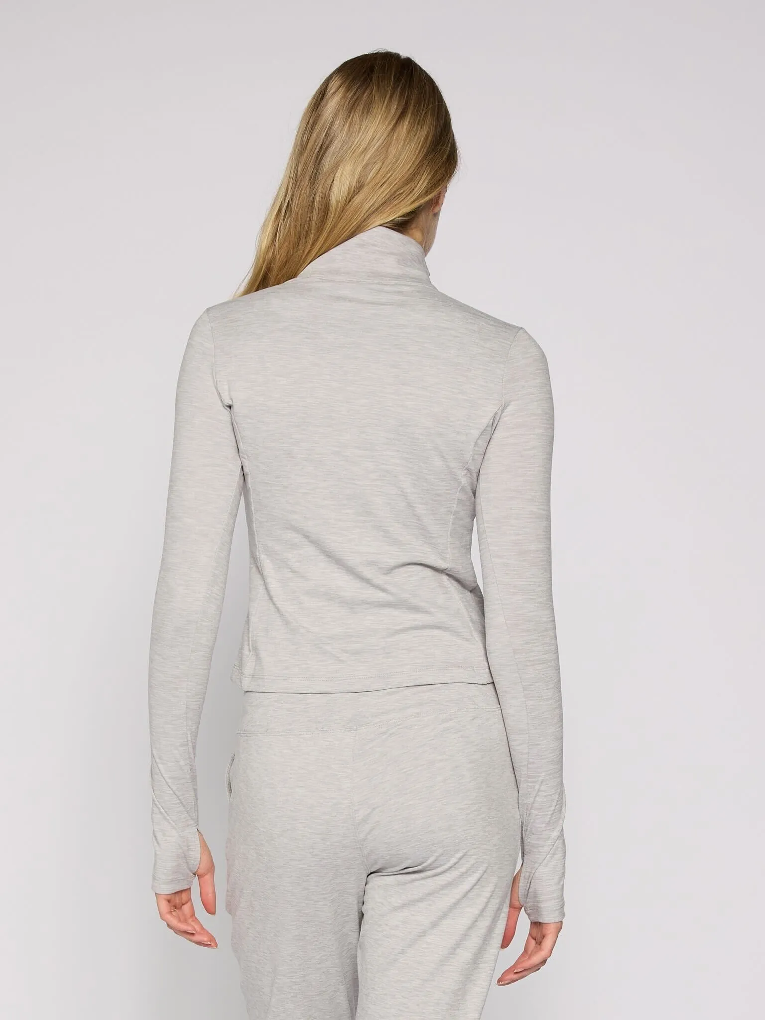 Quarter Zip Long Sleeve Top in Various Colors