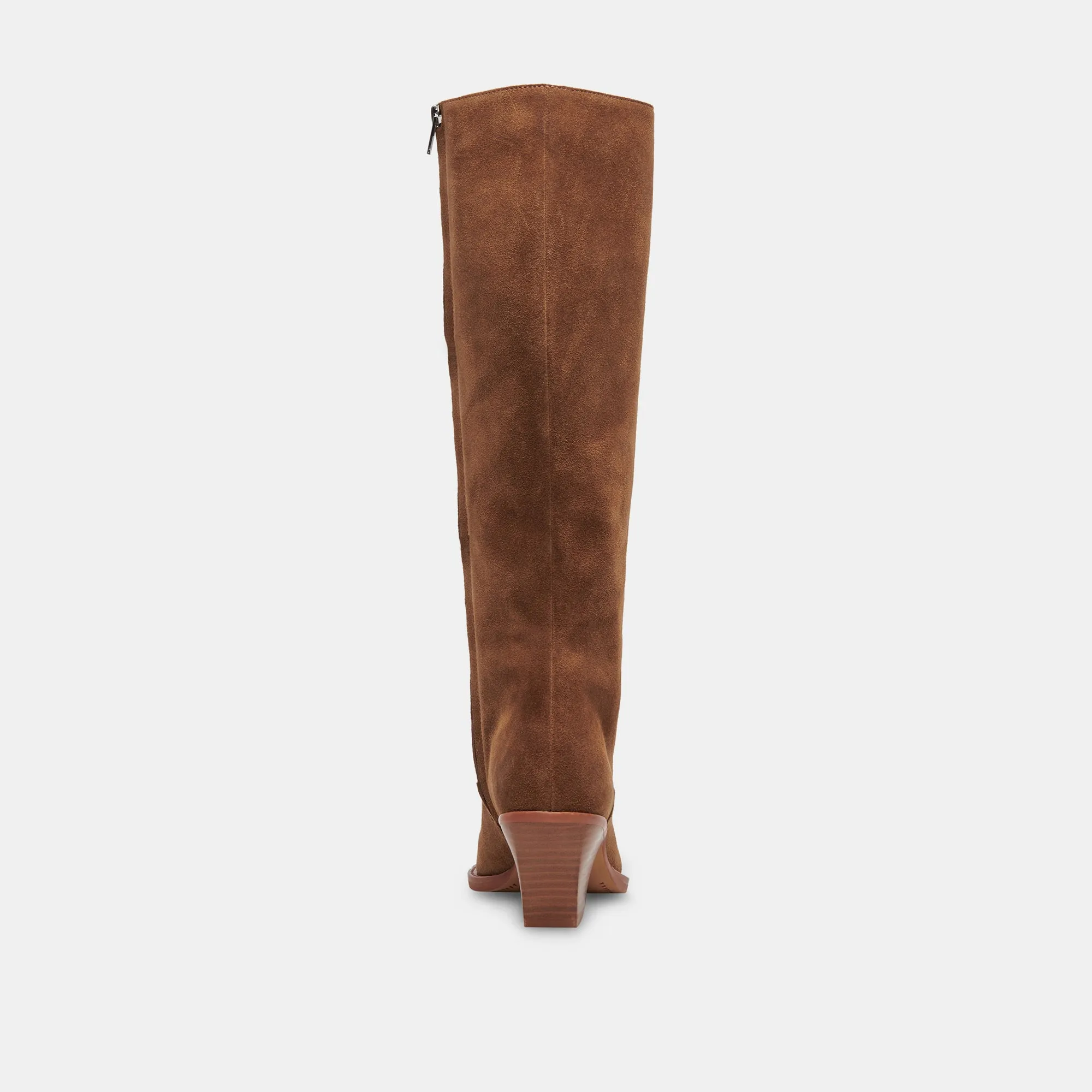 RAJ EXTRA WIDE CALF BOOTS BROWN SUEDE