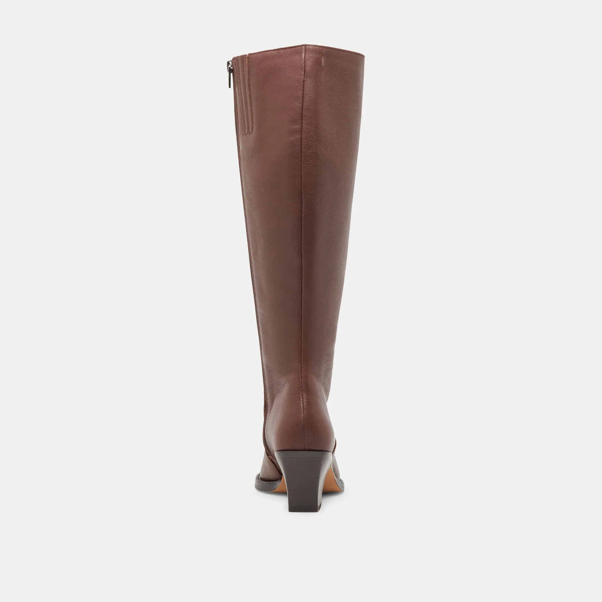 RAJ EXTRA WIDE CALF BOOTS CHOCOLATE LEATHER