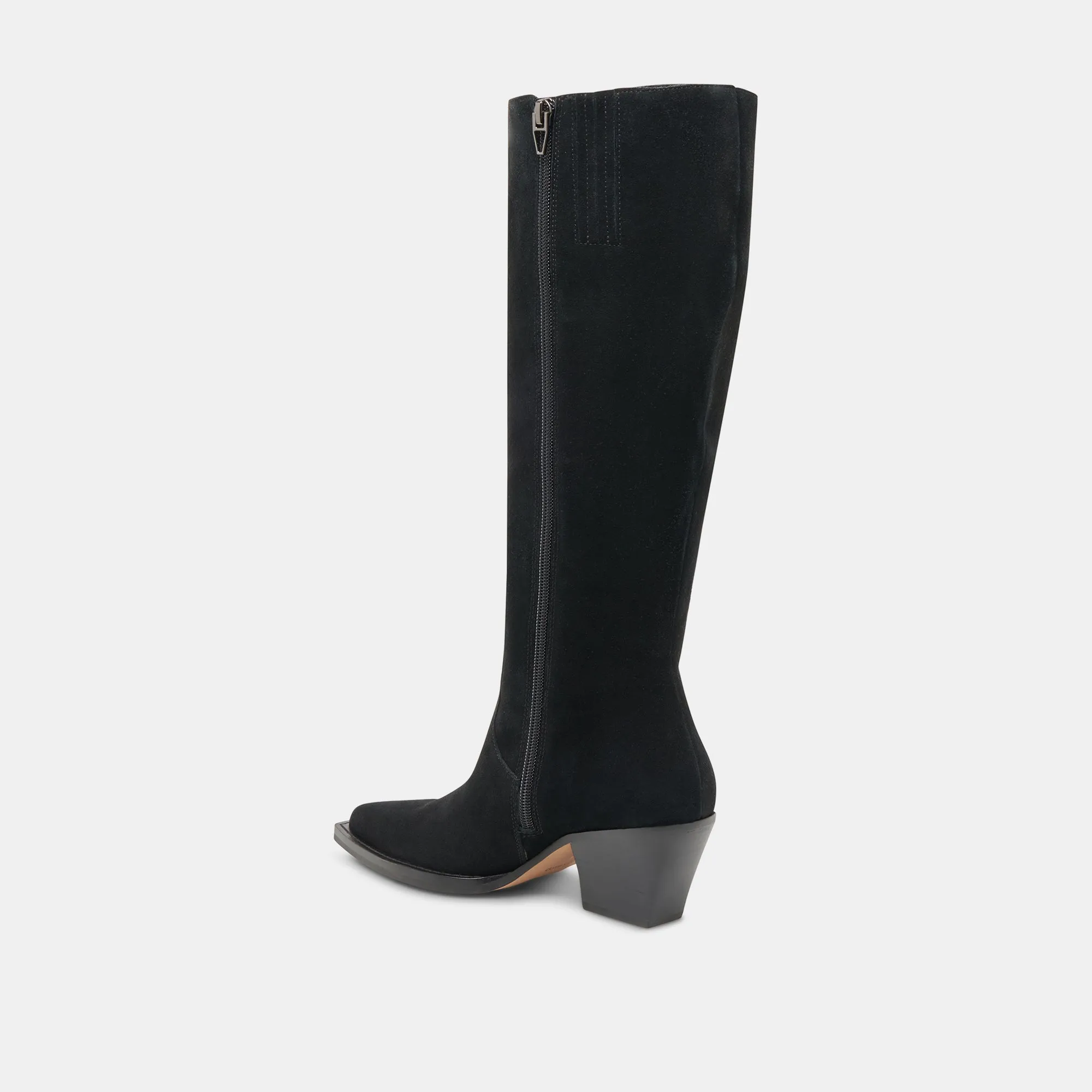 RAJ EXTRA WIDE CALF BOOTS ONYX SUEDE