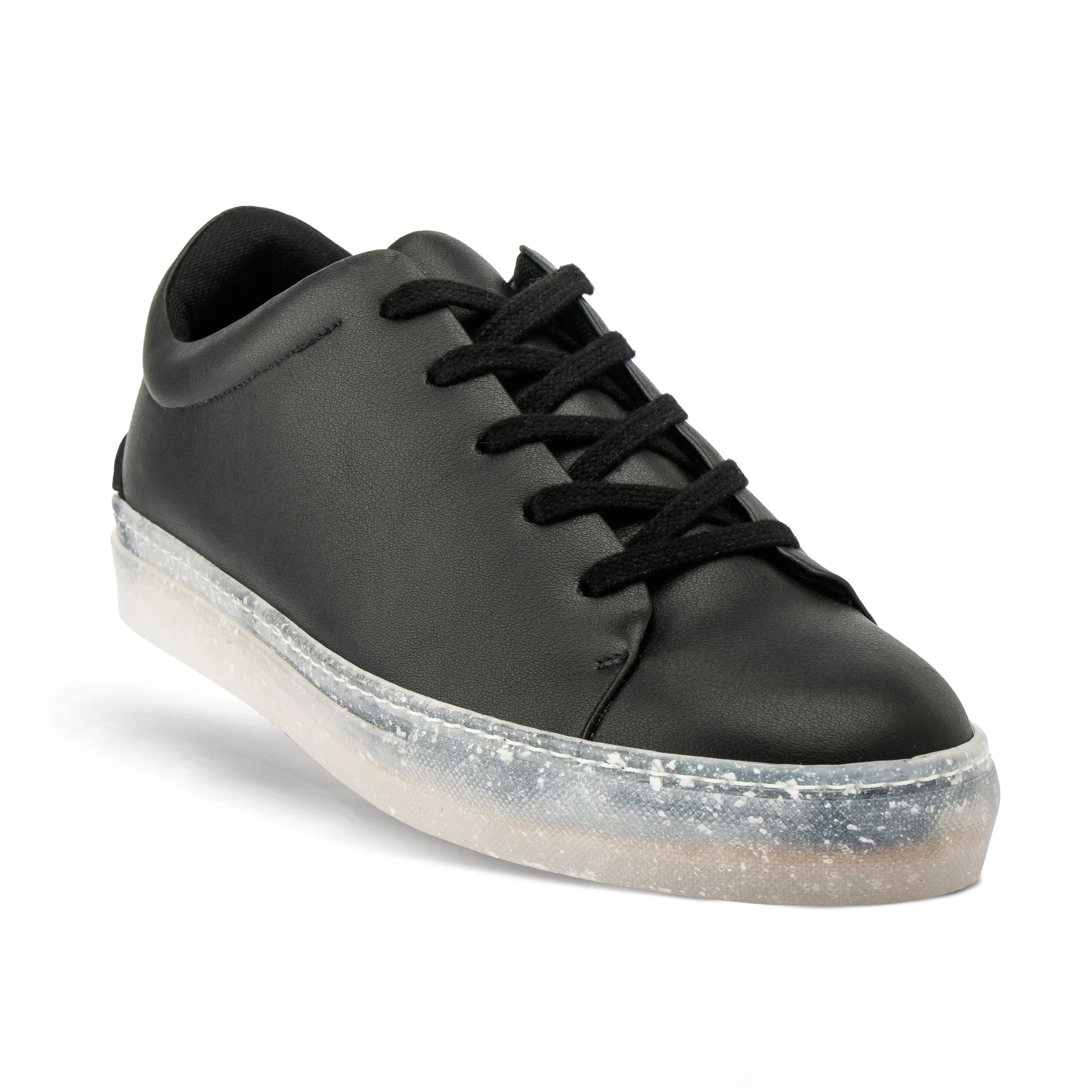 RC Minimal Unisex Vegan Leather Sneakers | Black