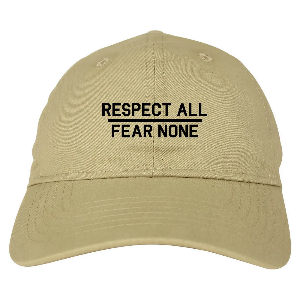 Respect All Fear None Mens Dad Hat