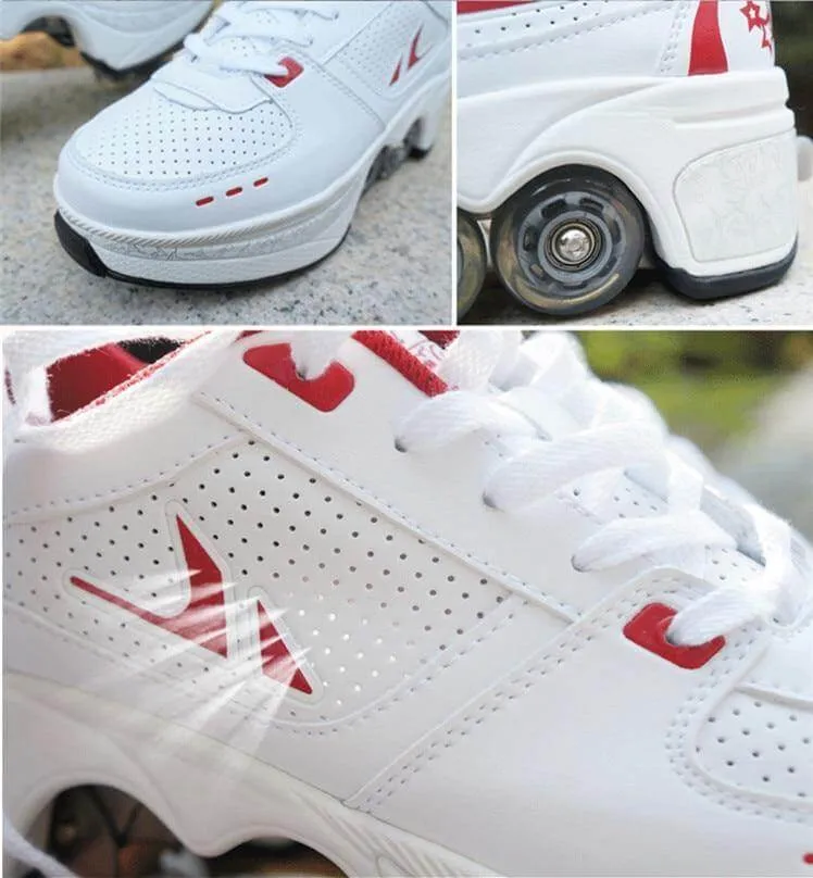 Roller Skate Double Wheels Sneakers