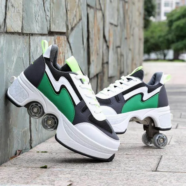 Roller Skate Double Wheels Sneakers