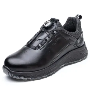 Rotating Button Lace-up Free Safety Shoes