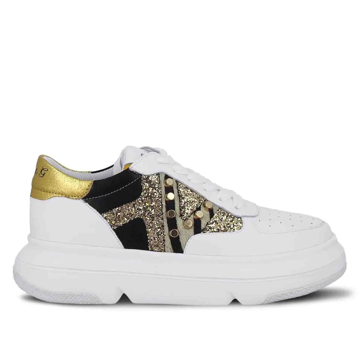 Saint Antea White & Yellow Leather Sneakers