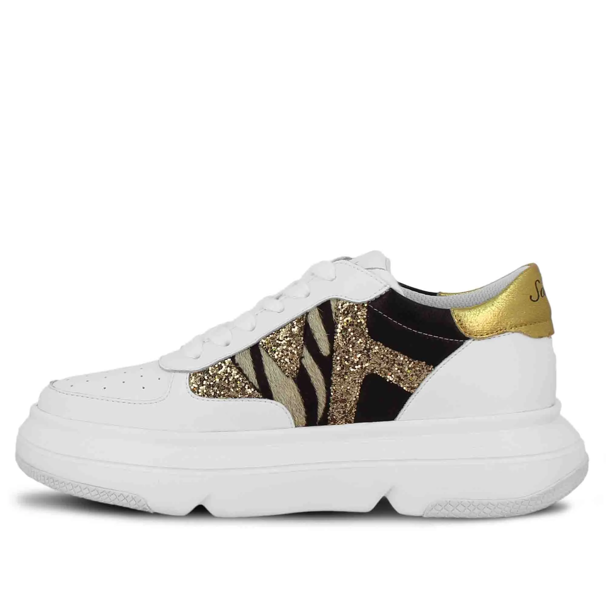 Saint Antea White & Yellow Leather Sneakers