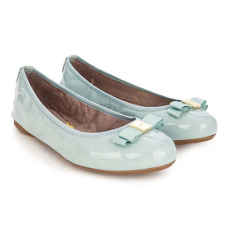 SHEA Ballet Flat Shoes - Mint Patent