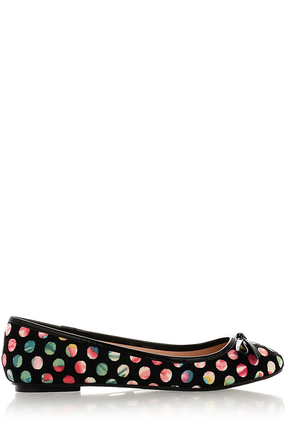 SHINA Black Polka Dot Ballerinas