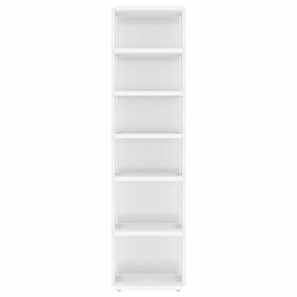 Shoe Cabinet High Gloss White 25x27x102 cm Chipboard