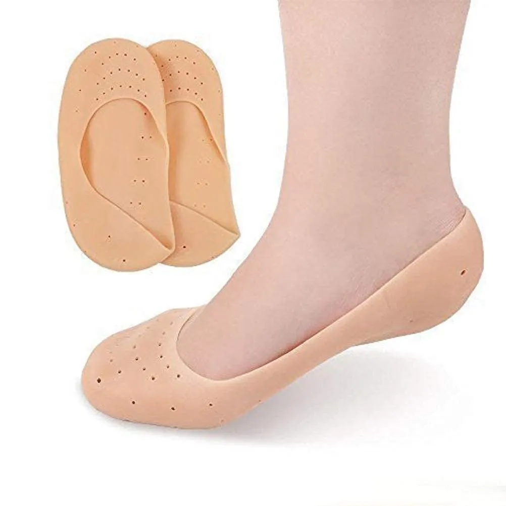 Silicone Gel Moisturizing Sock Prevent Foot Heel Crack Shoes