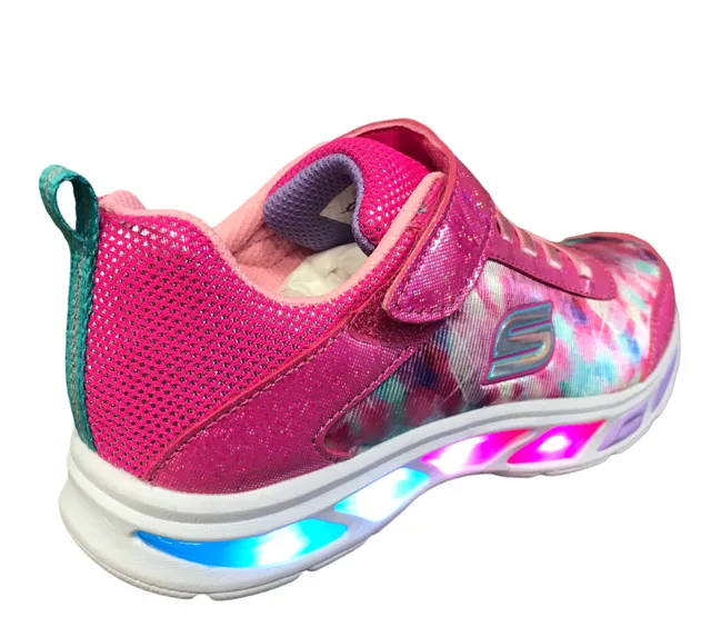 Skechers sneakers da bambina S Lights Litebeams Dance N Glow 10921L NPMT rosa shock