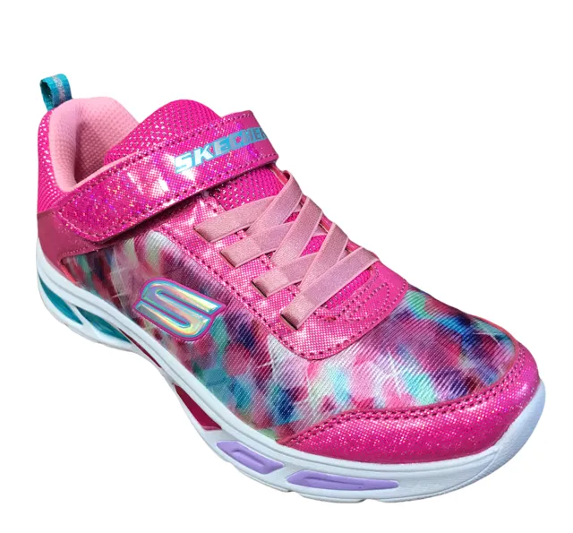 Skechers sneakers da bambina S Lights Litebeams Dance N Glow 10921L NPMT rosa shock