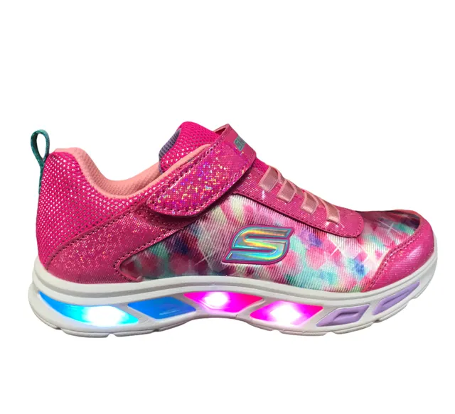 Skechers sneakers da bambina S Lights Litebeams Dance N Glow 10921L NPMT rosa shock