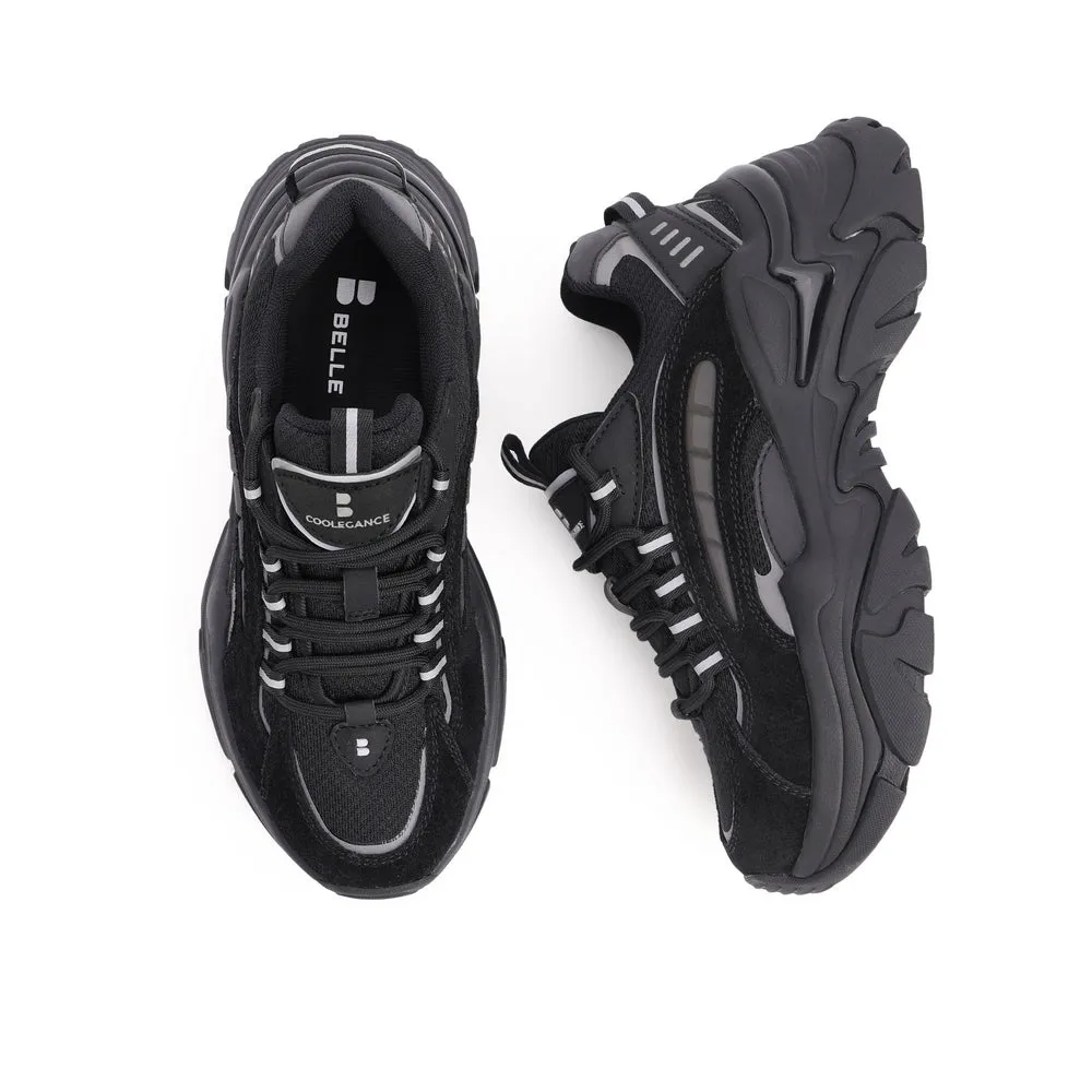 Spliced Pattern Chunky Sneakers